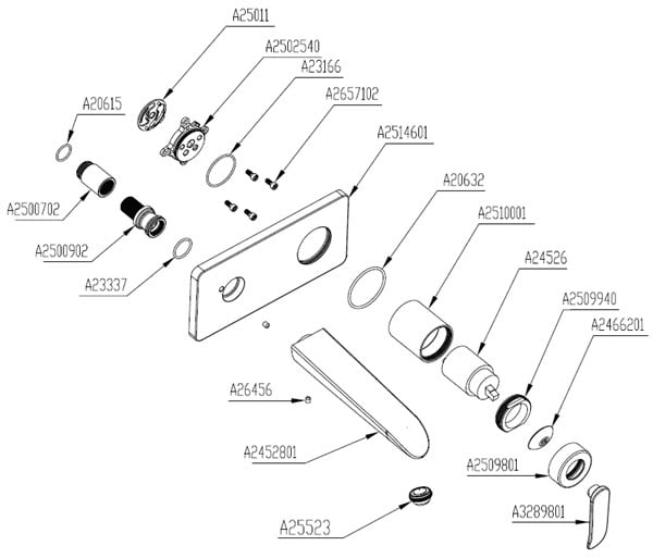 Artema T4 Ankastre Lavabo Bataryası