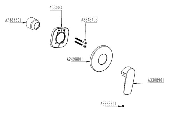Artema X-Line Ankastre Duş Bataryası