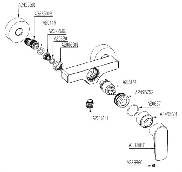 Artema X Line Duş Bataryası