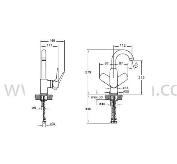 Artema X Line Lavabo Bataryası
