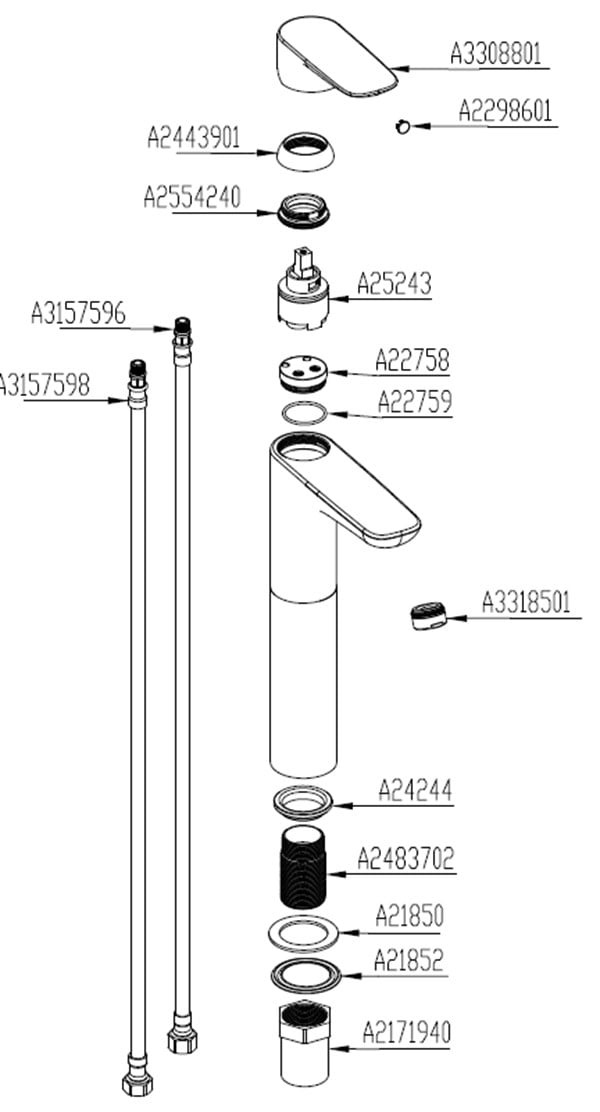 Artema X Line Lavabo Bataryası