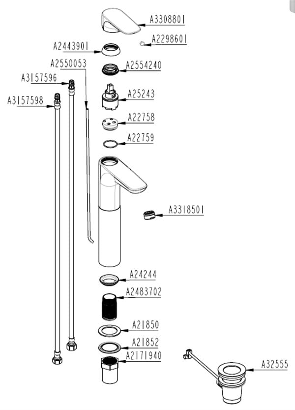 Artema X Line Lavabo Bataryası