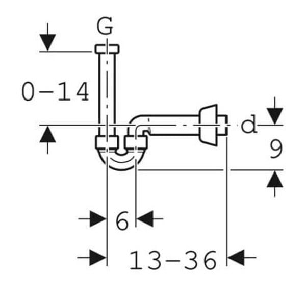 Geberit Lavabo Sifonu U Tipi Parlak Krom
