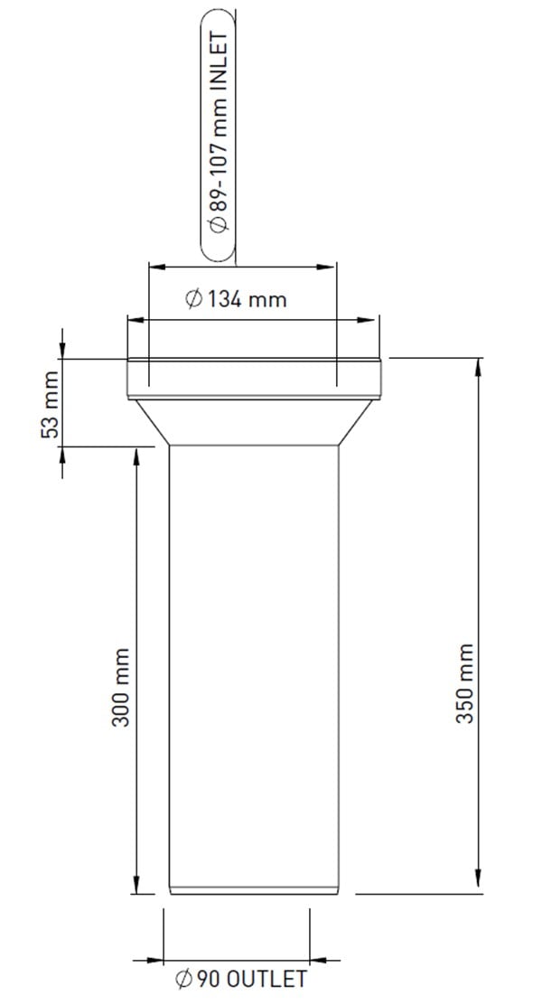 GÖMME REZ.PİS SU ÇIKIŞ BORUSU UZUN