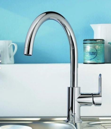Grohe Bauedge Tek Kumandalı Eviye Bataryası C Çıkış Ucu Krom