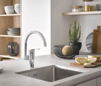 Grohe Eurosmart Kuğu Borulu Eviye Bataryası
