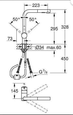 Grohe Minta Spiralli Eviye Bataryası
