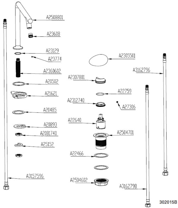 İstanbul Lavabo Bataryası 2 Delikli Lavabolar İçin