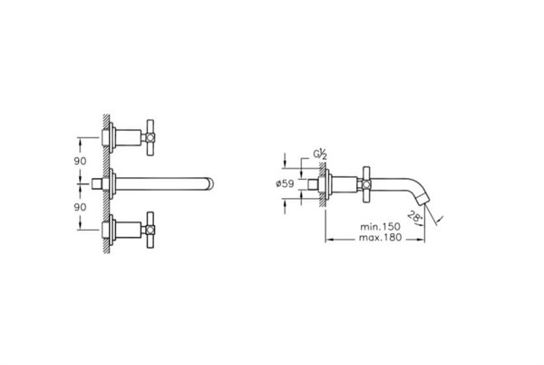 Juno Ankastre Lavabo Bataryası Sıva Üstü Grubu