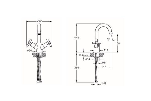Juno Lavabo Bataryası Altın