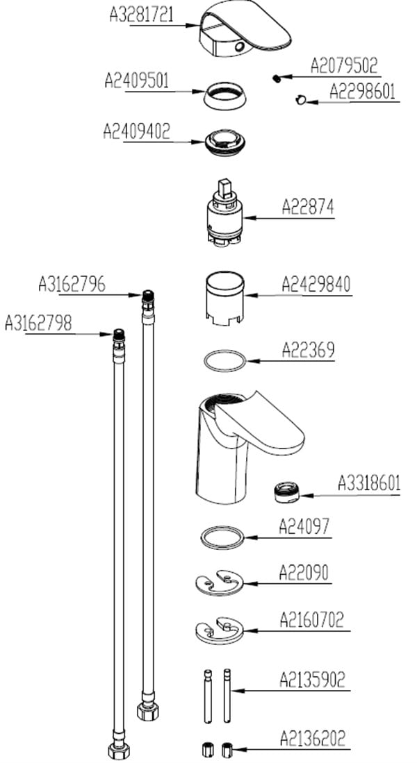 Style X Lavabo Bataryası Krom