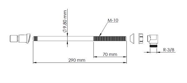 TAHARET BORUSU PERLATÖR UÇLU 290 MM
