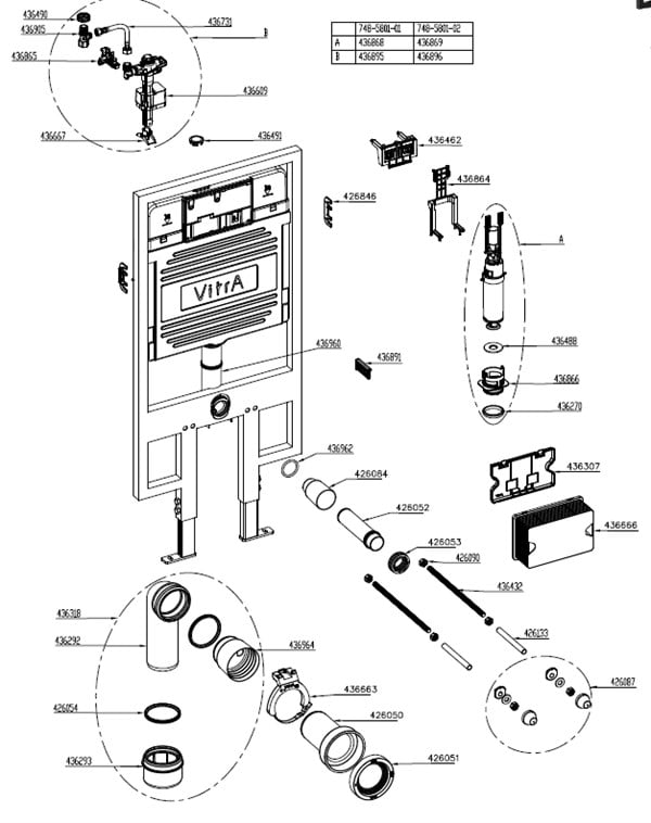 VitrA Asma Klozetler için Gömme Rezervuar, 8 cm