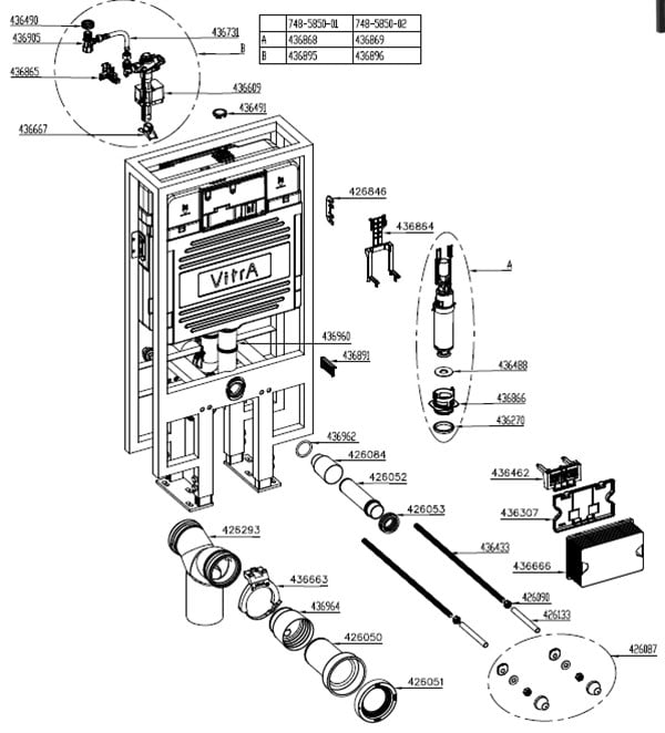 VitrA Asma Klozetler için Gömme Rezervuar, 8 cm