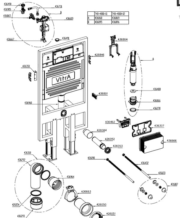 VitrA Asma Klozetler için Gömme Rezervuar, 8 cm