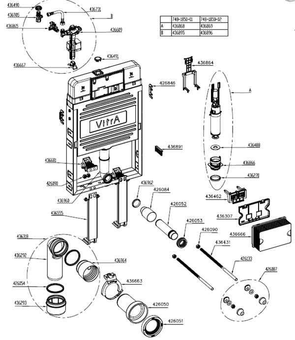 VitrA Asma Klozetler için Gömme Rezervuar 8 cm