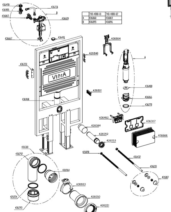 VitrA Asma Klozetler için Gömme Rezervuar, 8 cm