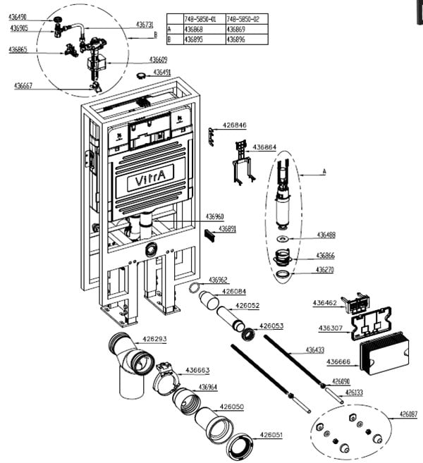 VitrA Asma Klozetler için Gömme Rezervuar, 8 cm
