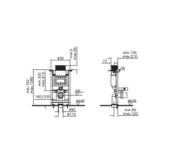 VitrA Kısa Gömme Rezervuar