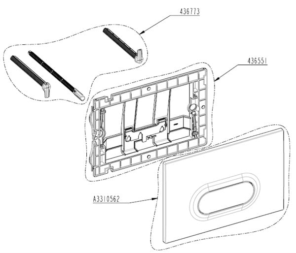 VİtrA Loop O tek butonlu kumanda paneli