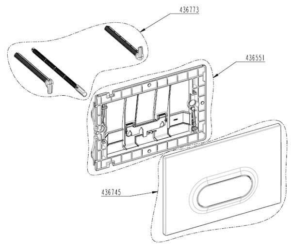 VİtrA Loop O tek butonlu kumanda paneli