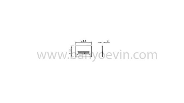 VİtrA Loop T Mekanik Kumanda Paneli (12 cm)