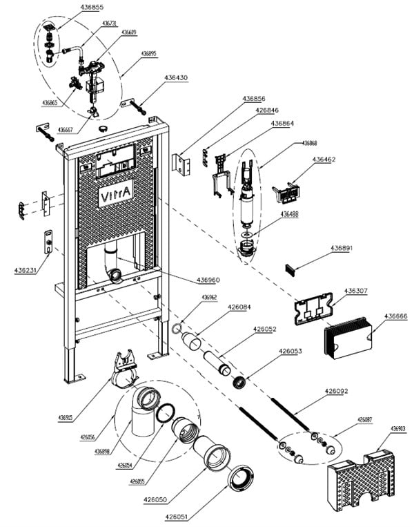 VitrA Pro Asma Klozetler için Gömme Rezervuar