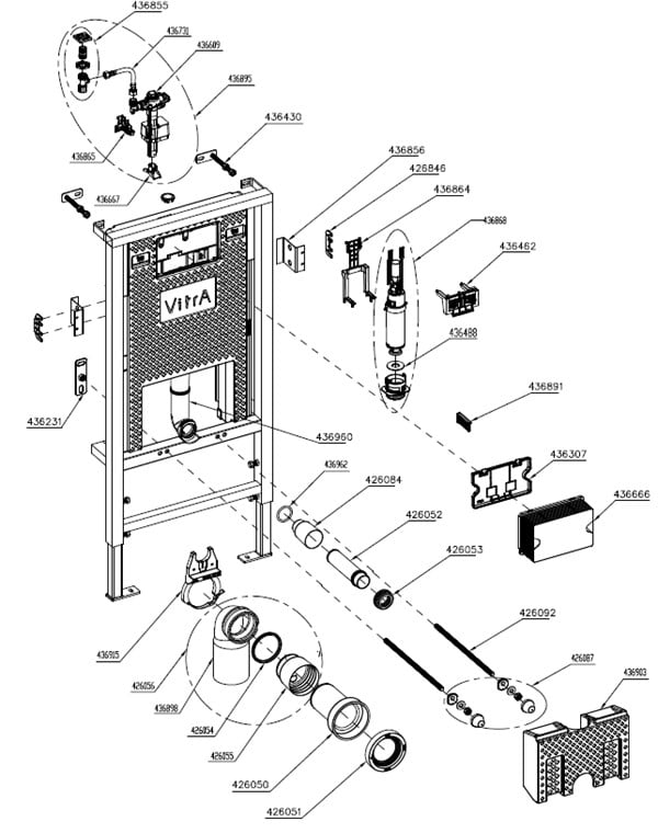 VitrA Pro Asma Klozetler için Gömme Rezervuar