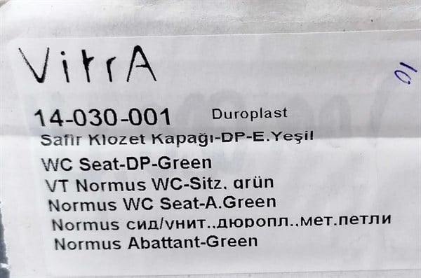 VitrA Safir Klozet Kapağı Dp-E- Yeşil