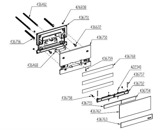 VİtrA Select Mekanik Kumanda Paneli Cam