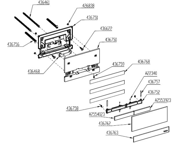 VİtrA Select Mekanik Kumanda Paneli Cam