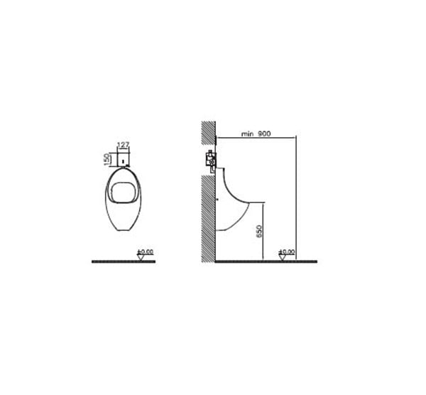 VitrA Sıva altı fotoselli set 2/4 L, elektrikli, mat krom