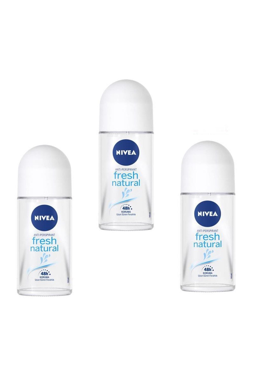 3 Adet Nivea Roll-On 50 Ml Fresh Natural Kadın