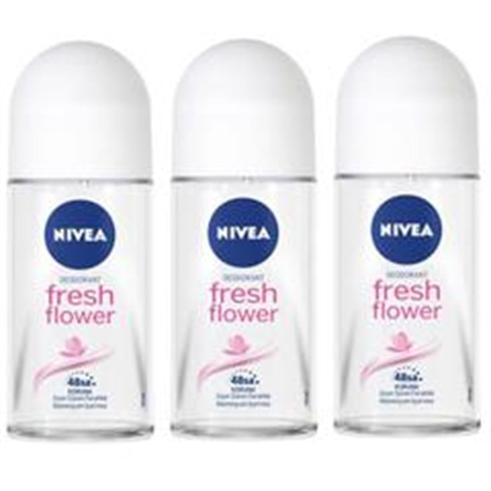 3 Adet Nivea Roll-On 50 Ml Invisible Fresh Flower Kadın 