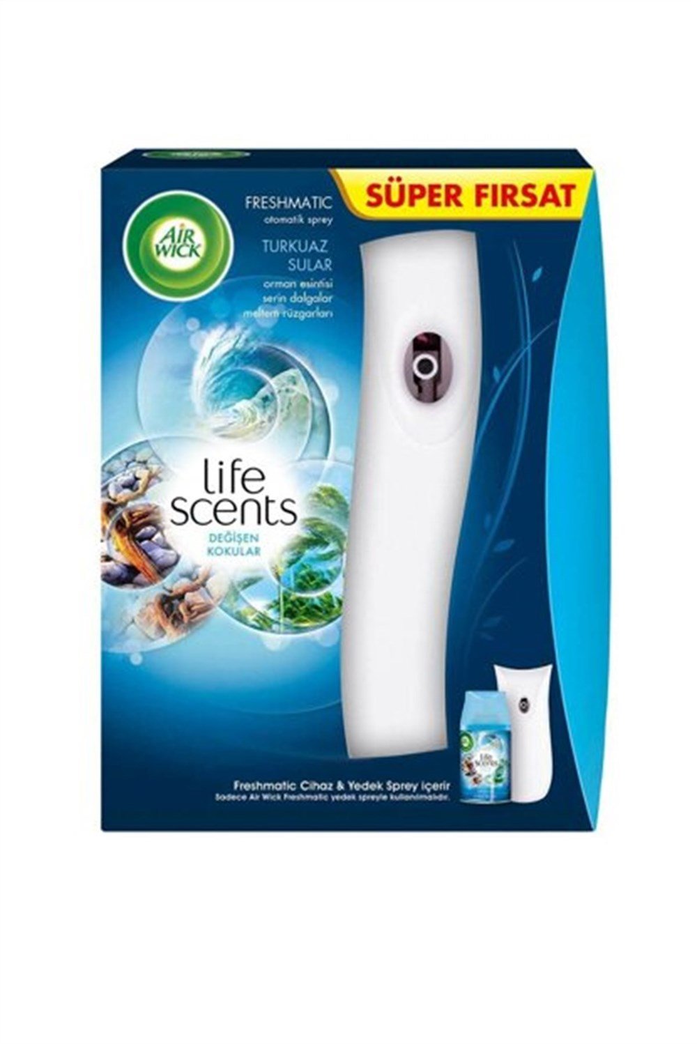 Air Wick Oda Kokusu Life Scents Freshmatic Makine +Yedek Turkuaz Sular 250 Ml