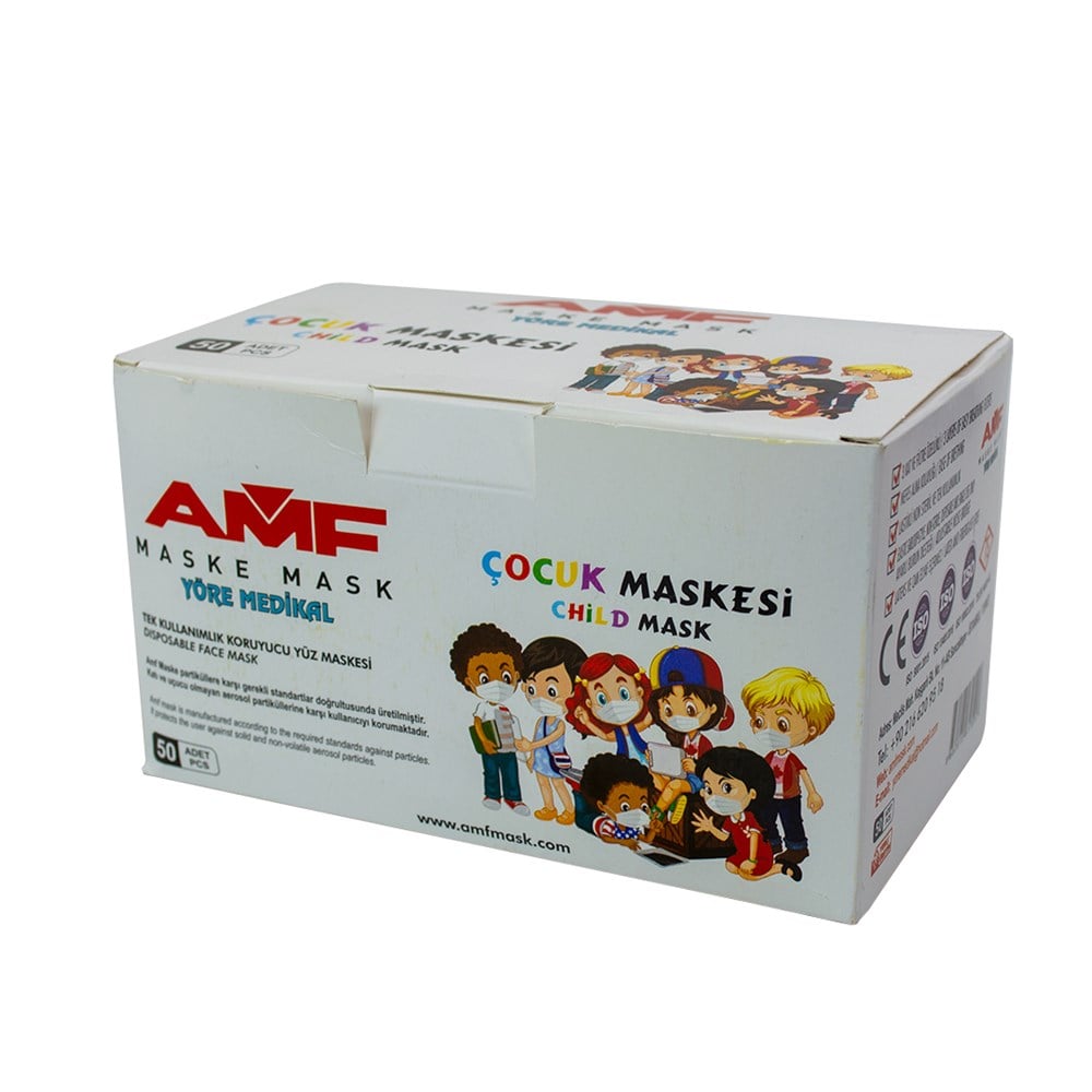 Amf  Çocuk Cerrahi Maske Paket 50Li
