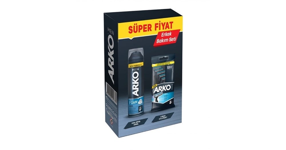 Arko Set Traş Köpüğü 200 Ml + Pro 2 Bicak 10 Lu Poset