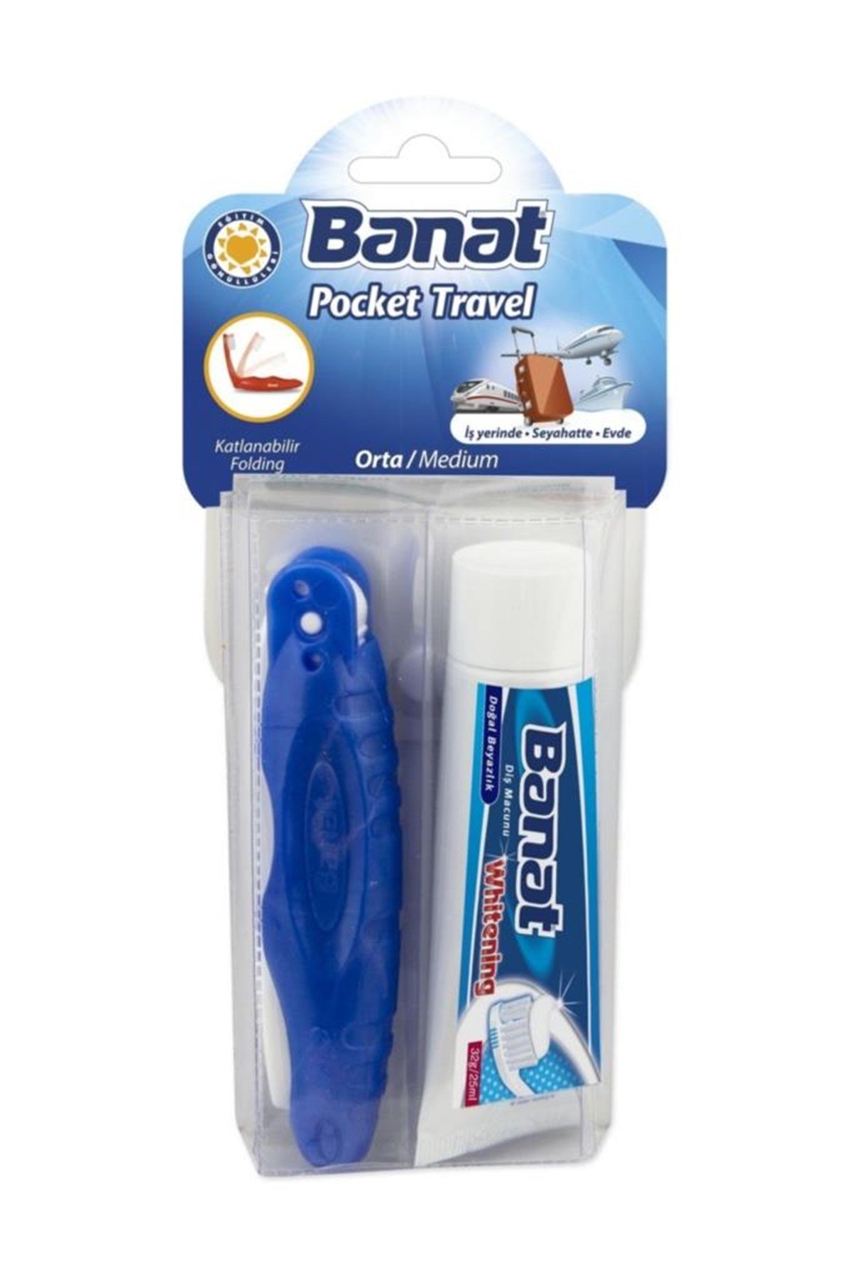 Banat Pocket Travel (Orta Sert, 25 Ml Diş Macun Hediyeli )