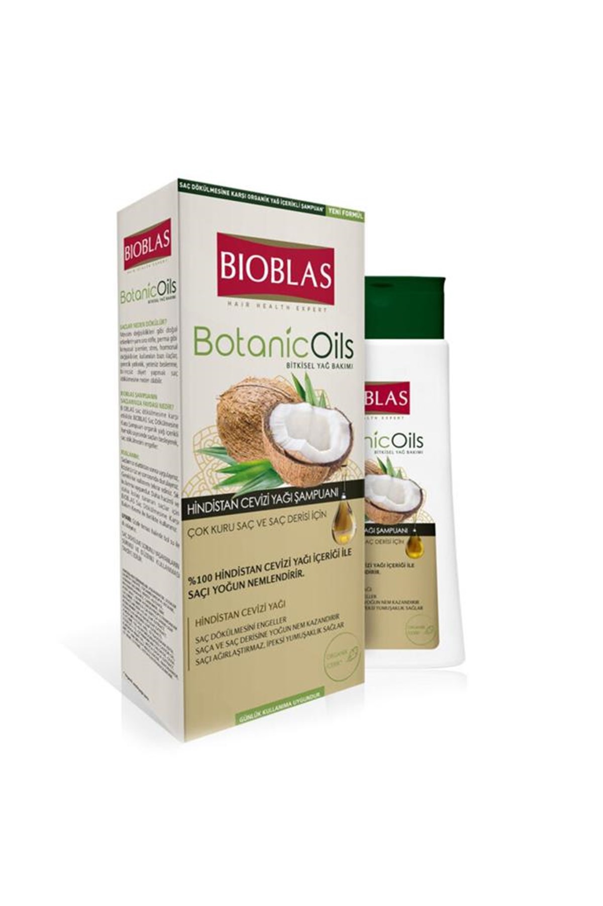 Bioblas Şampuan - Botanicoils Hindistan Cevizi Yağlı Çok Kuru Saçlar için 360 ml