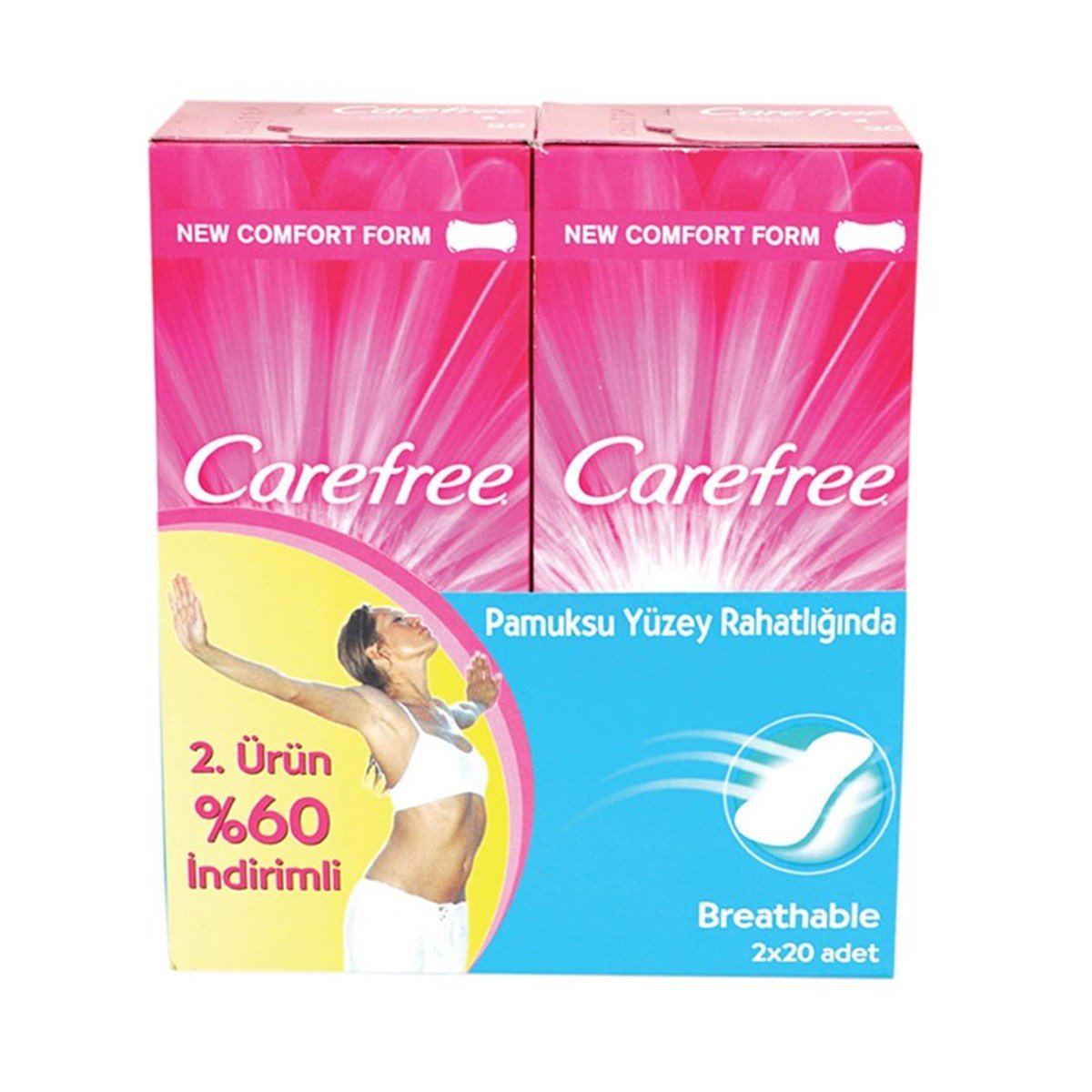 Carefree Hijyenik Cotton Ped (40 Adet)