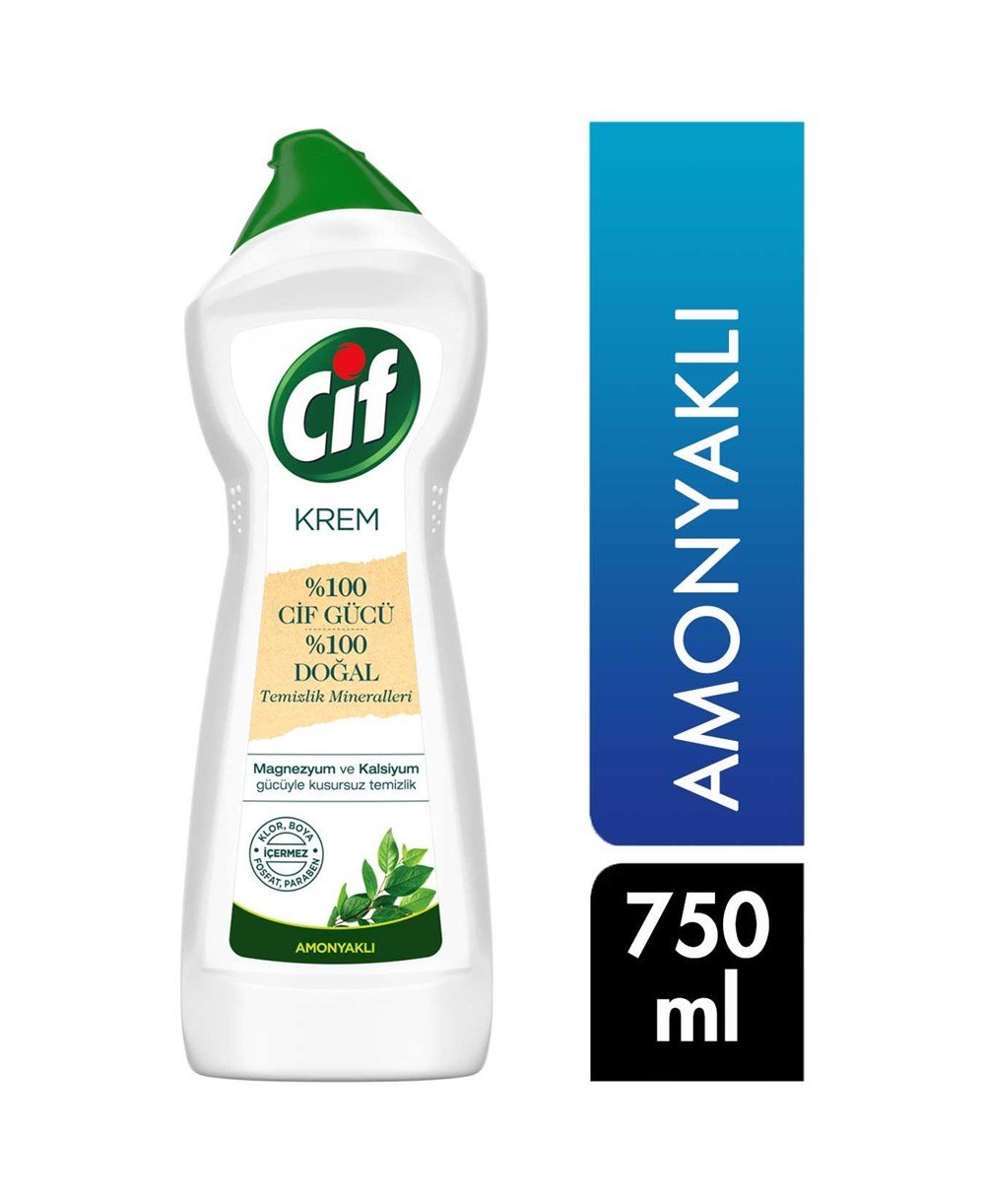 Cif Krem Temizleyici 750 ml Güç ve Işıltı Amonyaklı