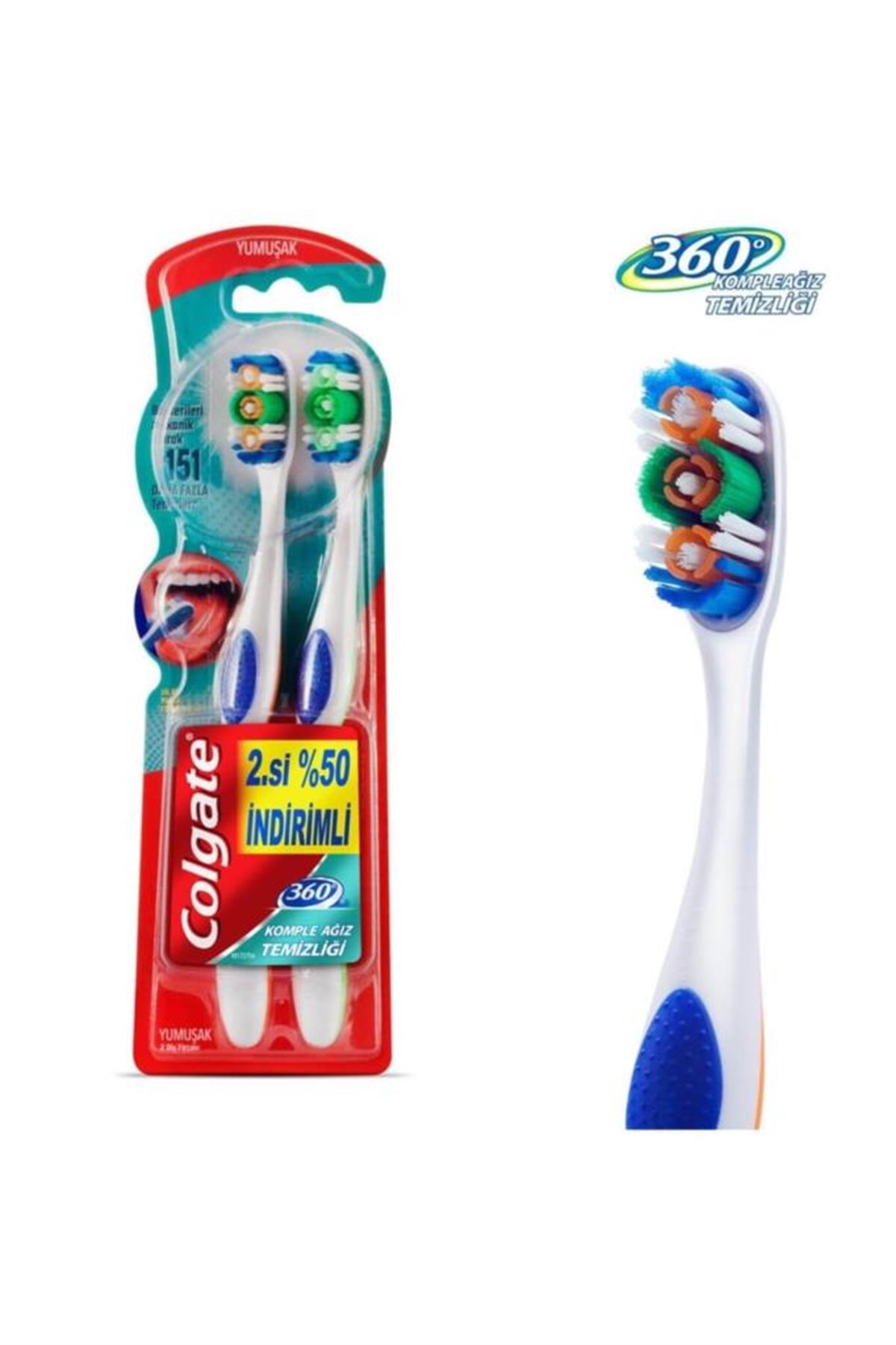 Colgate Diş Fırçası 360° Soft Diş Fırçası 1+1