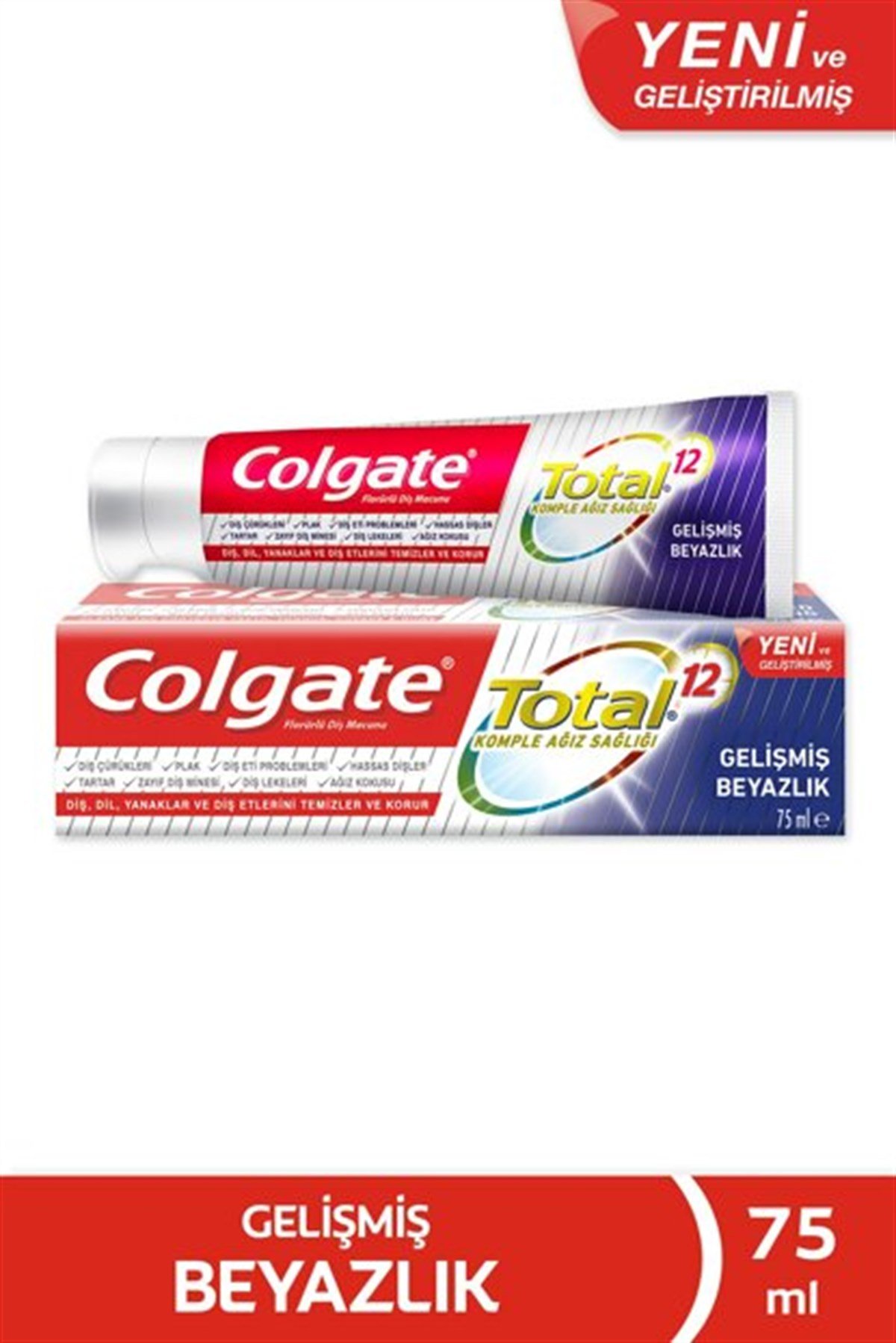 Colgate Total Gelişmiş Beyazlık Diş Macunu 75 Ml