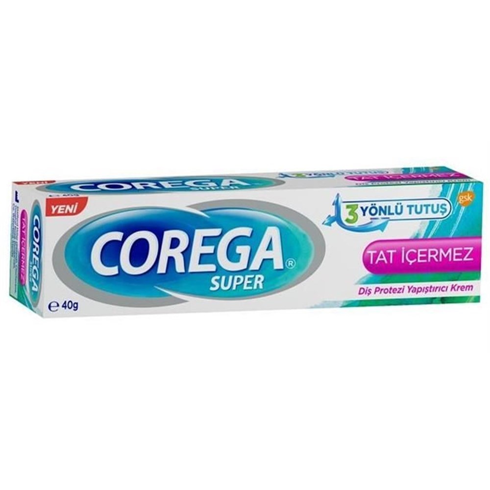 Corega Tat İçermez Diş Protez Yapıştırıcı Krem 40 Gr