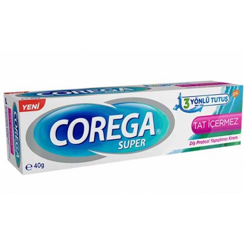 Corega Tat İçermez Diş Protez Yapıştırıcı Krem 40 Gr