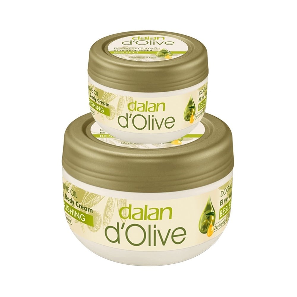 Dalan D'Olive Doğal Zeytinyağlı Besleyici El ve Vücut Kremi 300 Ml + 150 Ml Hediye Set
