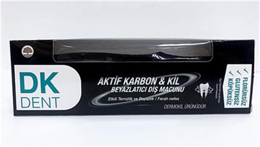 Dermokil Dk Dent Aktif Karbon Diş Fıraclı Diş Macunu 75 Ml