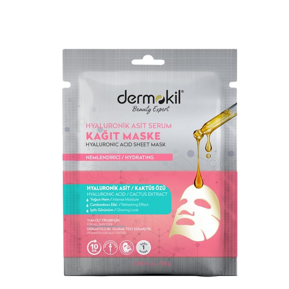 Dermokil Hyaluronik Asit Serum Kağıt Maske 28 gr