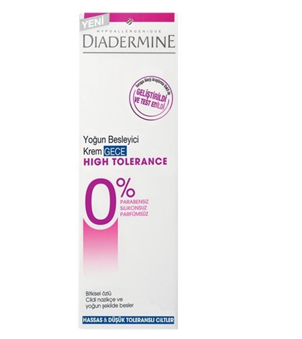 Diadermine High Tolerance Tüp Nemlendirici Gece Kremi 50 Ml