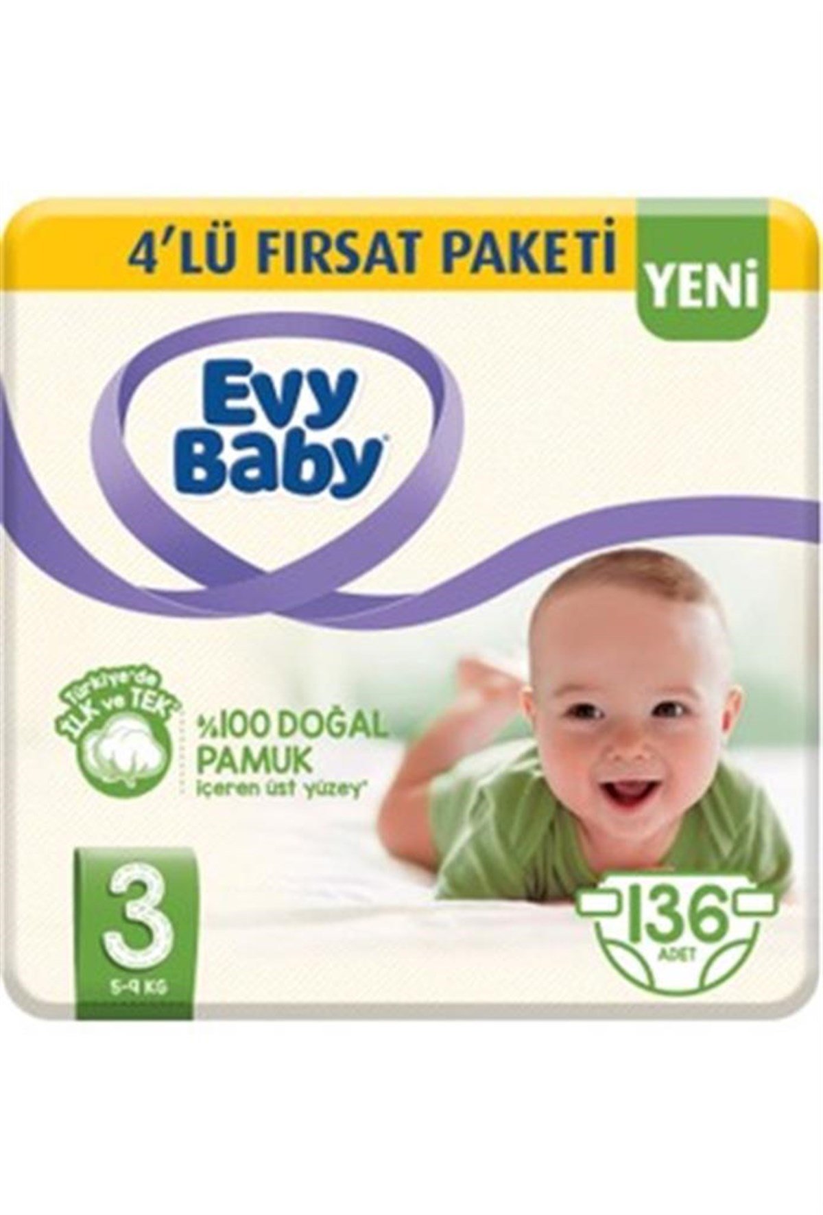 Evy Baby 3 Midi 5-9 kg 34 Adet Bebek Bezi